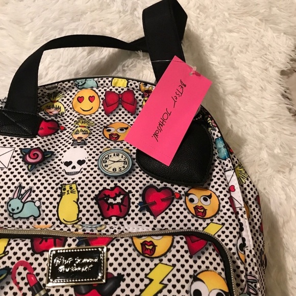 Betsey Johnson Bags Betsey Johnson 2in Backpack Emoji Poshmark